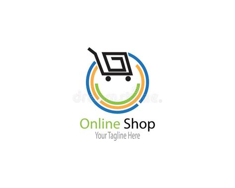 Vector Online Shop Logo Design Vector Icon Shopping Logo Design