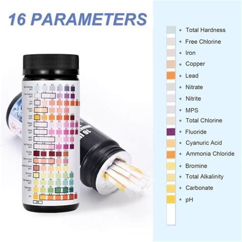 Testeur d eau Potable 16 en 1 Test de Qualité de l eau 100