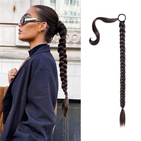 Seikea Upgraded Long Braid Ponytail Extension With Elastic