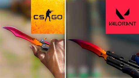 Csgo Vs Valorant Which Has The Best Butterfly Knife Youtube