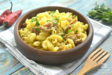 Макароны с тушёнкой в духовке — пошаговый рецепт с фото