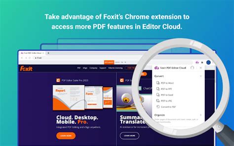 Foxit Pdf Editor Cloud Edit And Convert Google Chrome I In Eklenti Ndir