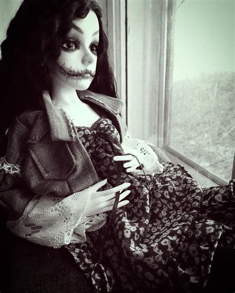 Creepy Doll In Black And White