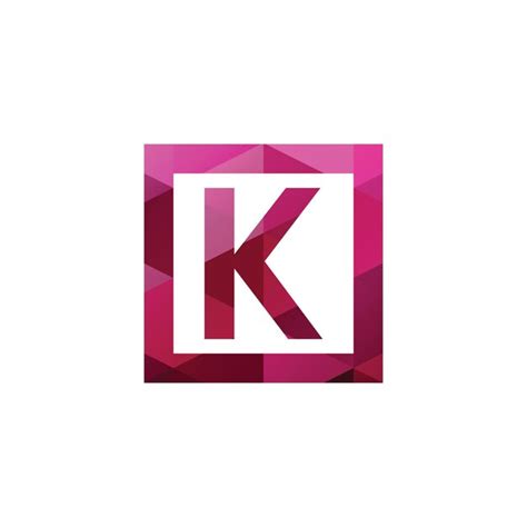 Premium Vector K Letter Monogram Design With Polygon Triangle Square