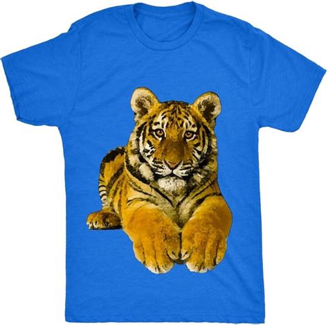 8tn Cute Tiger Unisex Children T Shirt Uk Clothing