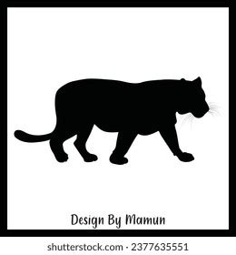 Tiger Vector Art Only Silhouette Outline Stock Vector (Royalty Free ...