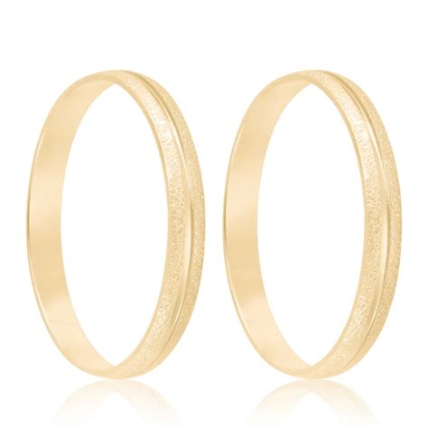 Alianças Classic Slim Casamento e Noivado em Ouro 18K Fabile Joias