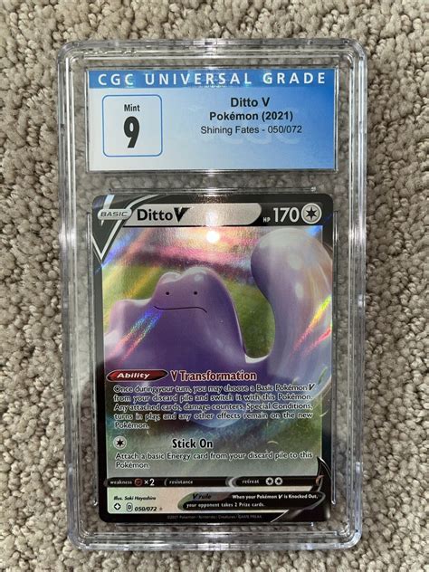 Ditto V Pok Mon Tcg Shining Fates Cgc Ebay