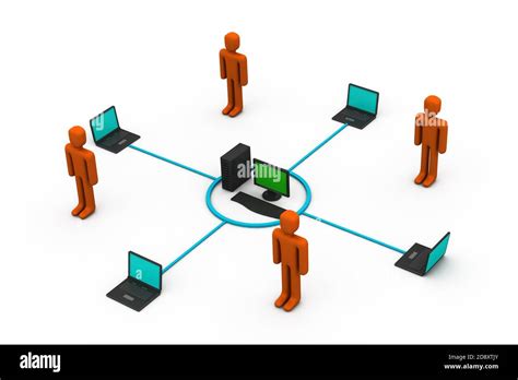 Computer Network Communicating Stock Photo Alamy