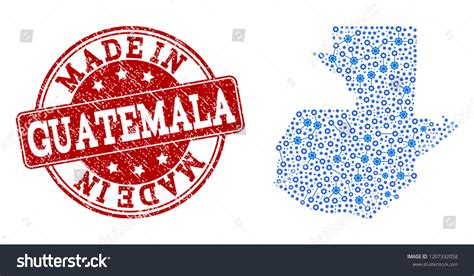 Map Of Guatemala Vector Mosaic And Made In Royalty Free Stock Vector