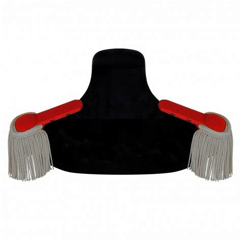 Deluxe Napoleonic Epaulettes Red Silver Specialty