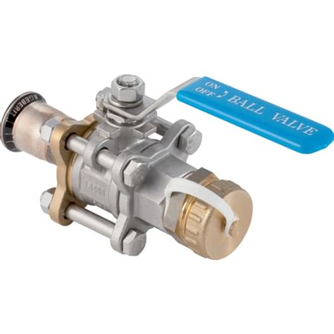 Geberit Mapress CuNiFe Ball Valve With Actuator Lever And Hose