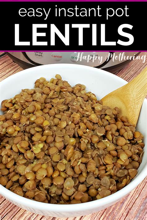 Easy Instant Pot Lentils Happy Mothering