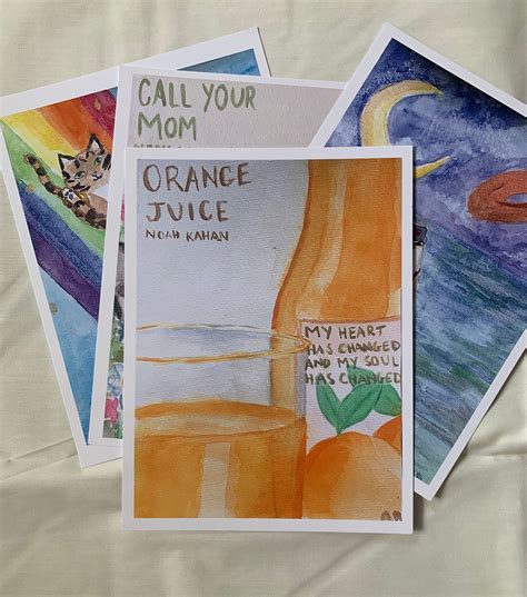 Orange Juice Noah Kahan Art Print Etsy