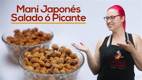 Maní japonés salado o picante Snack Receta Facil YouTube