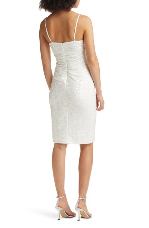 Eliza J Sequin Ruched Sheath Dress Nordstrom