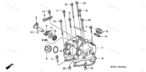 Honda Motorcycle 2004 Oem Parts Diagram For Cylinder Head Cover