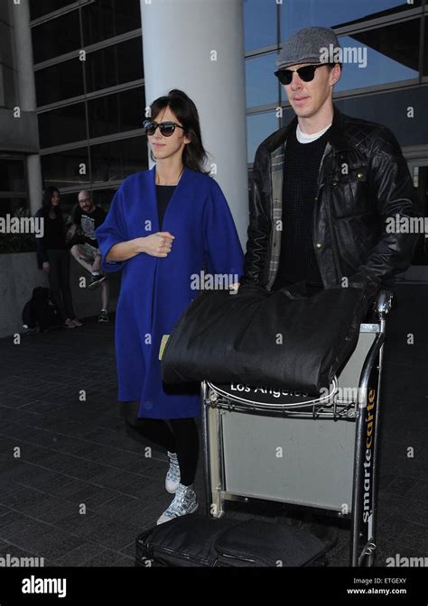 Benedict Cumberbatch And His Pregnant Wife Sophie Hunter Arrive At Los