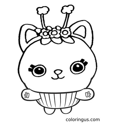 Kitty Fairy Gabbys Dollhouse Coloring Page