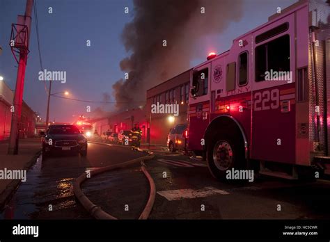 A Five Alarm Fire Burned Through A Woodworking Factory In Sunnyside