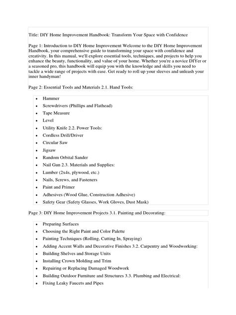 Homeimprovement Diy Pdf Woodworking Adhesive