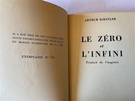 Le Z Ro Et L Infini Darkness At Noon By Koestler Arthur Bon