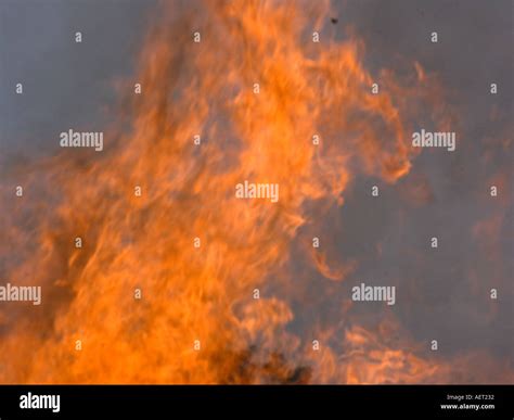 Fierce Licking Flames Fire Hot Wood Timbers Alight Burning Embers Charred Destroyed Destruction