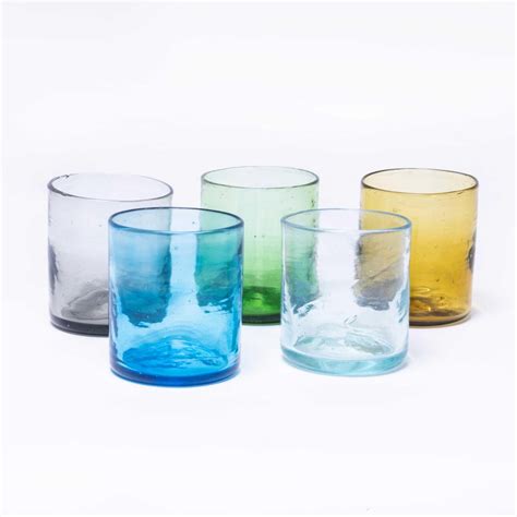 Hand Made Moroccan Glass Tumbler Set Of Six At 1stdibs