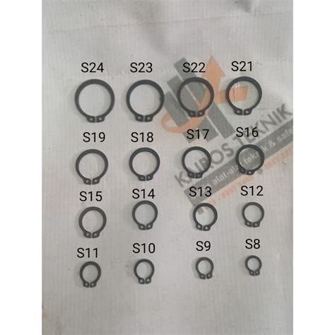 Jual Snap Ring Circlip Type S Klip Pengunci S8 S9 S10 S11 S12 S13