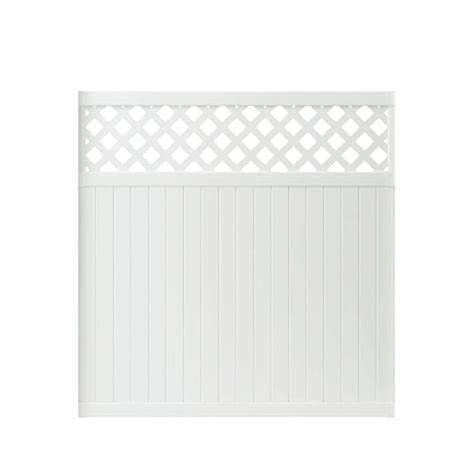 Veranda 6 ft. H x 6 ft. W White Vinyl Lattice Top Fence Panel-116075 ...