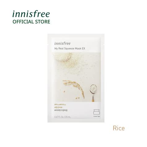 Innisfree My Real Squeeze Mask Rice 20ml Shopee Malaysia