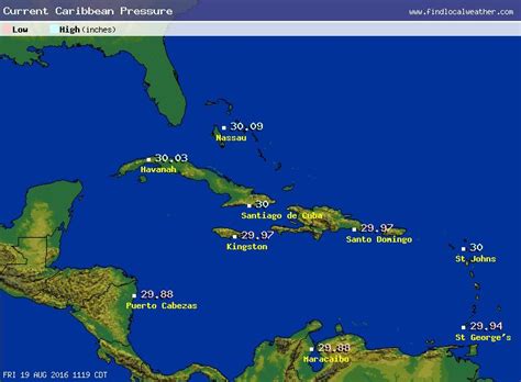 Caribbean Weather Map | World Map 07