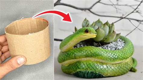 Unique Snakes Tablet Craft Idea 🐍 Planter Snake Craft 🐍 Cardboard Snake