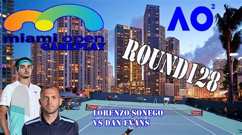 Lorenzo Sonego Vs Dan Evans Miami Open Gameplay Ao