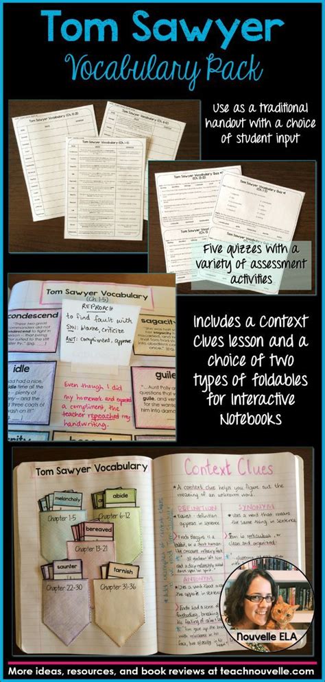 The Adventures Of Tom Sawyer Vocabulary Activities And Assessment