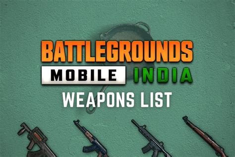 A Complete List Of Battlegrounds Mobile India Weapons 2022 Beebom