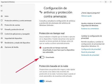 Cómo desactivar Windows Defender en Windows 10