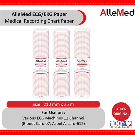 Jual Kertas Ekg Ecg Paper 12 Channel Bionet Cardio7 Aspel Ascard 612