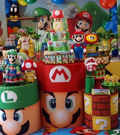 Encante se as 25 inspirações de festa Mario Bros