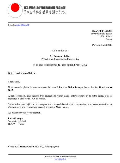 lettre invitation officielle À Voir