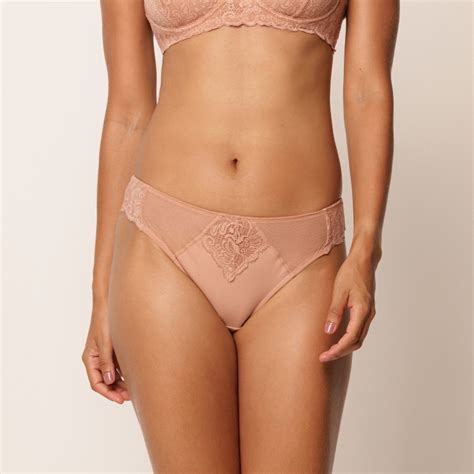 Calcinha Biquini Em Microfibra Renda Lia Bege Jescri Lingerie