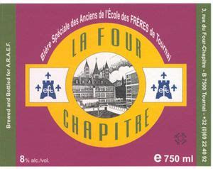 Dranketiket La Four Chapitre Brouwerij Lefebvre BelgiëCol BE BEER 017121