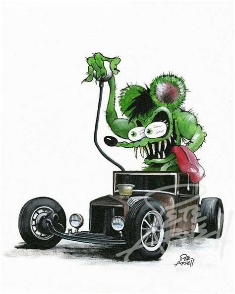 Pin By Manny On Rat Fink Cartoon Rat Cool Car Drawings Rat Fink