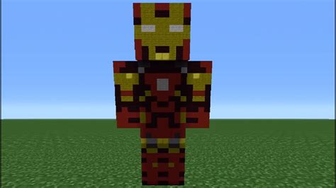 Minecraft Tutorial How To Make An Iron Man Statue The Avengers YouTube