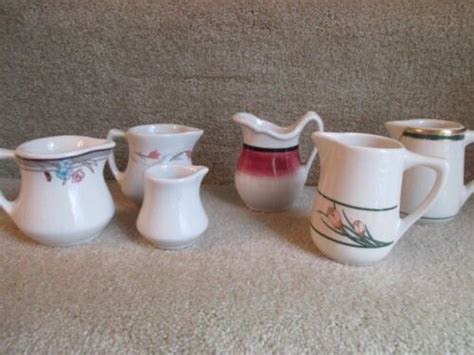 Vintage Shenango China And Mayer China Restaurant Ware Lot Of 6 Creamers