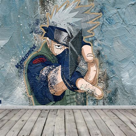 Papel De Parede Adesivo Hatake Kakashi Foto Mural Anime Naruto Shopee