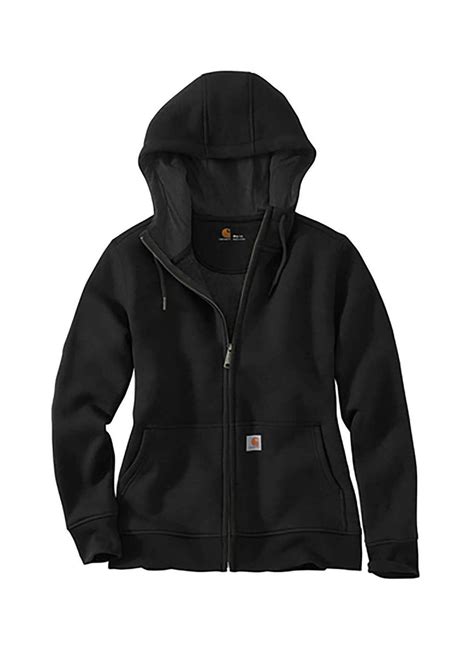 Custom Hoodies Printed Carhartt Womens Black Clarksburg Full Zip Hoodie