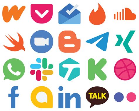 20 Flat Social Media Icons For A Contemporary Web Design Telegram