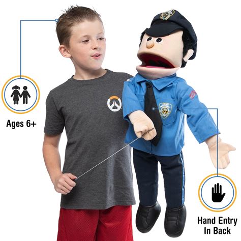 Silly Puppets Full Size Policeman Ventriloquist Hand Puppet Excellent