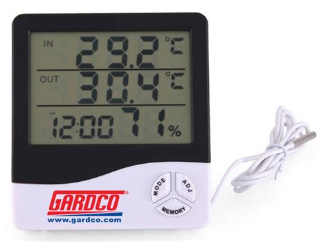 Multifunctional Thermo Hygrometer Displays Temperature Humidity Time